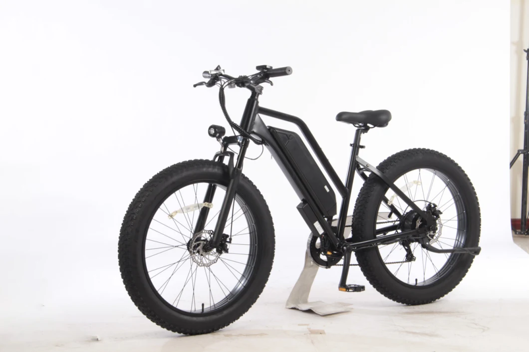 48V 500W Adult Two Wheels 26 Inch 7 Speed Electric Dirt Bike Moped Bicycle Electric Front Suspension Bike Electric Fat Bike