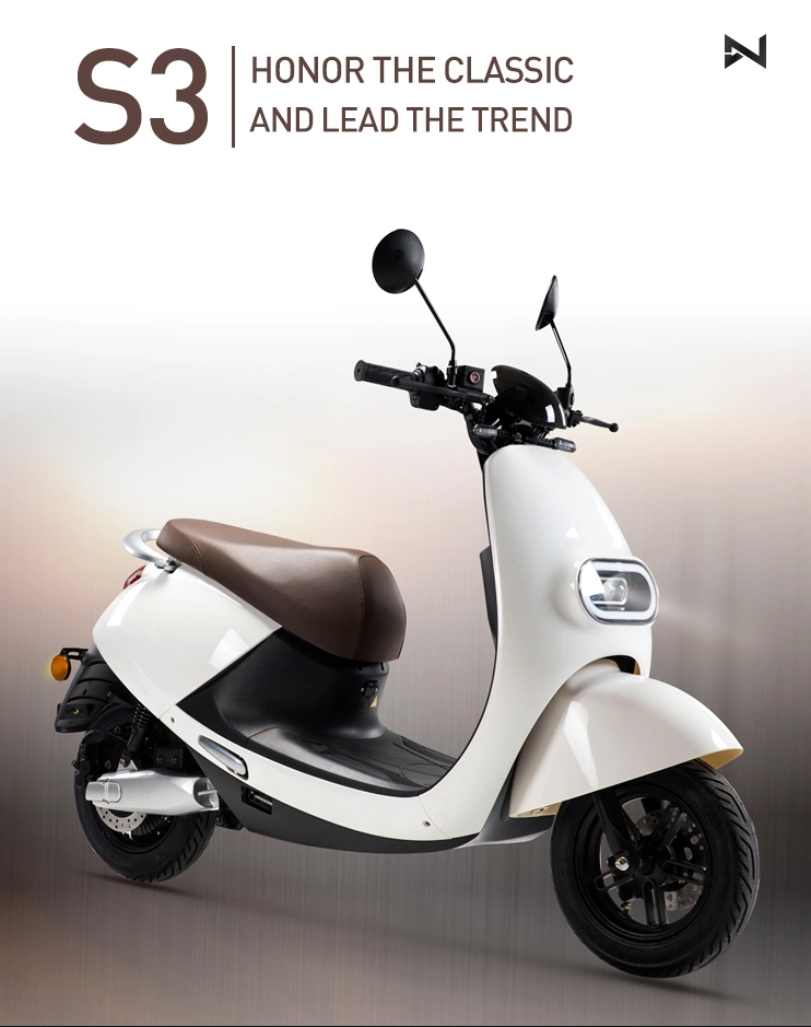 2020 Fast Electric Motorcycle White Color Popular Electric Scooter