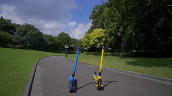 Fd04 Scooter elettrico pieghevole giallo e blu