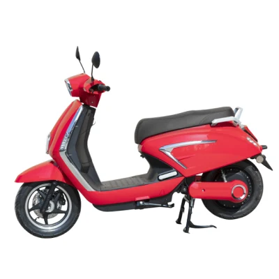 Scooter elettrico da città con batteria da 1200 W, velocità massima di 25 km/h, scooter elettrico per pendolari nero rosso